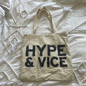Hype and vice tote bag